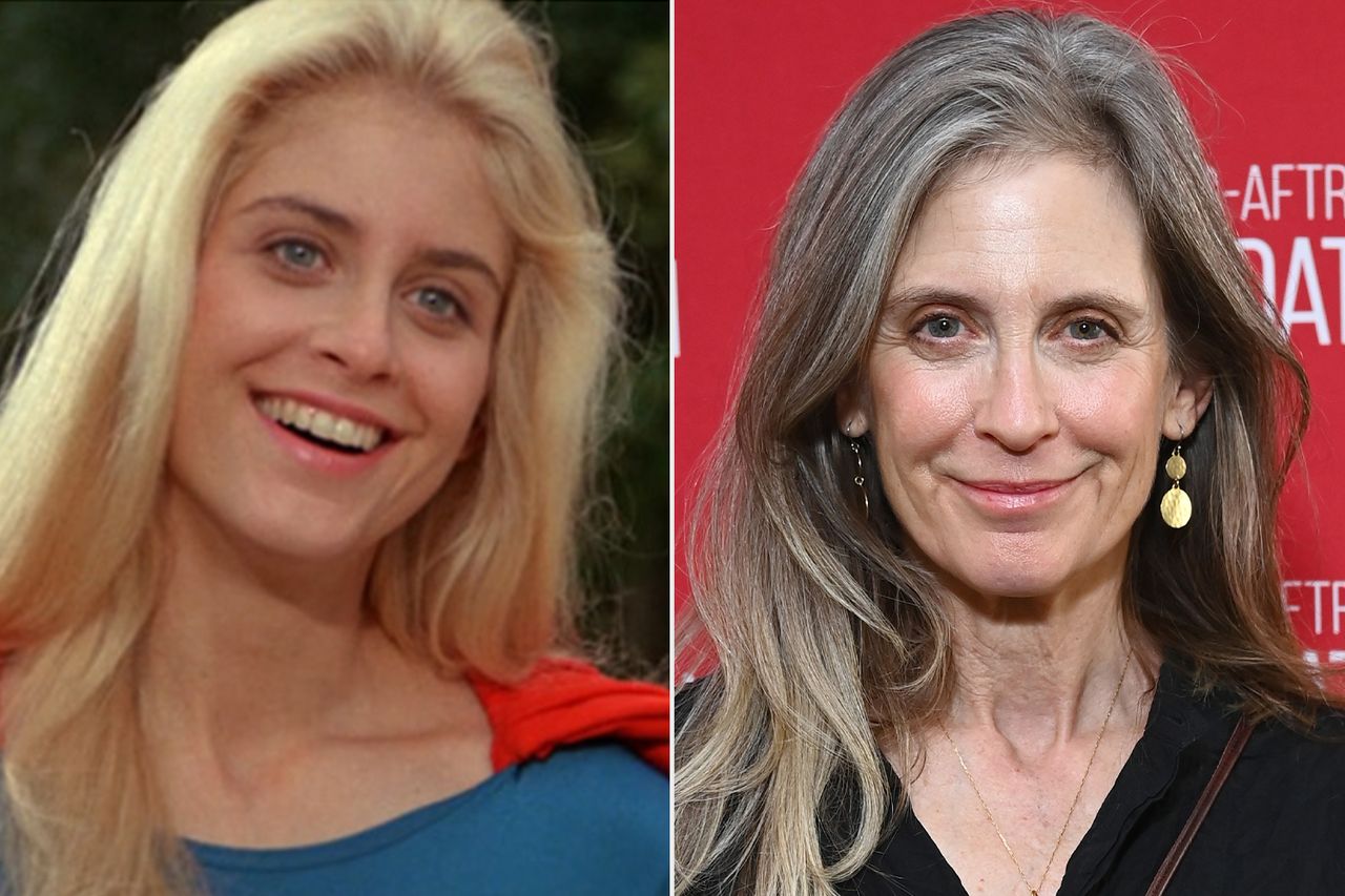 Helen Slater in 'Supergirl' (1984); Helen Slater on December 09, 2023 in Los Angeles, California.Credit: HBO; Araya Doheny/Getty