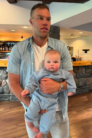 Taylor Hall and his son in October 2024. Taylor Hall and his son in October 2024.Credit: Taylor Hall/Instagram