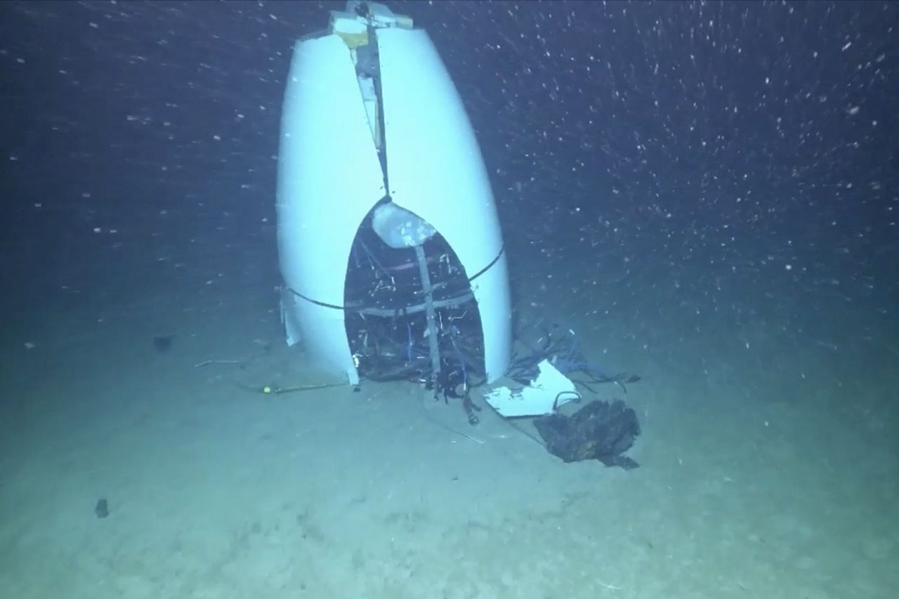 Remains of 'Titan' on ocean floorCredit: US Coast Guard/ZUMA Press Wire/Shutterstock