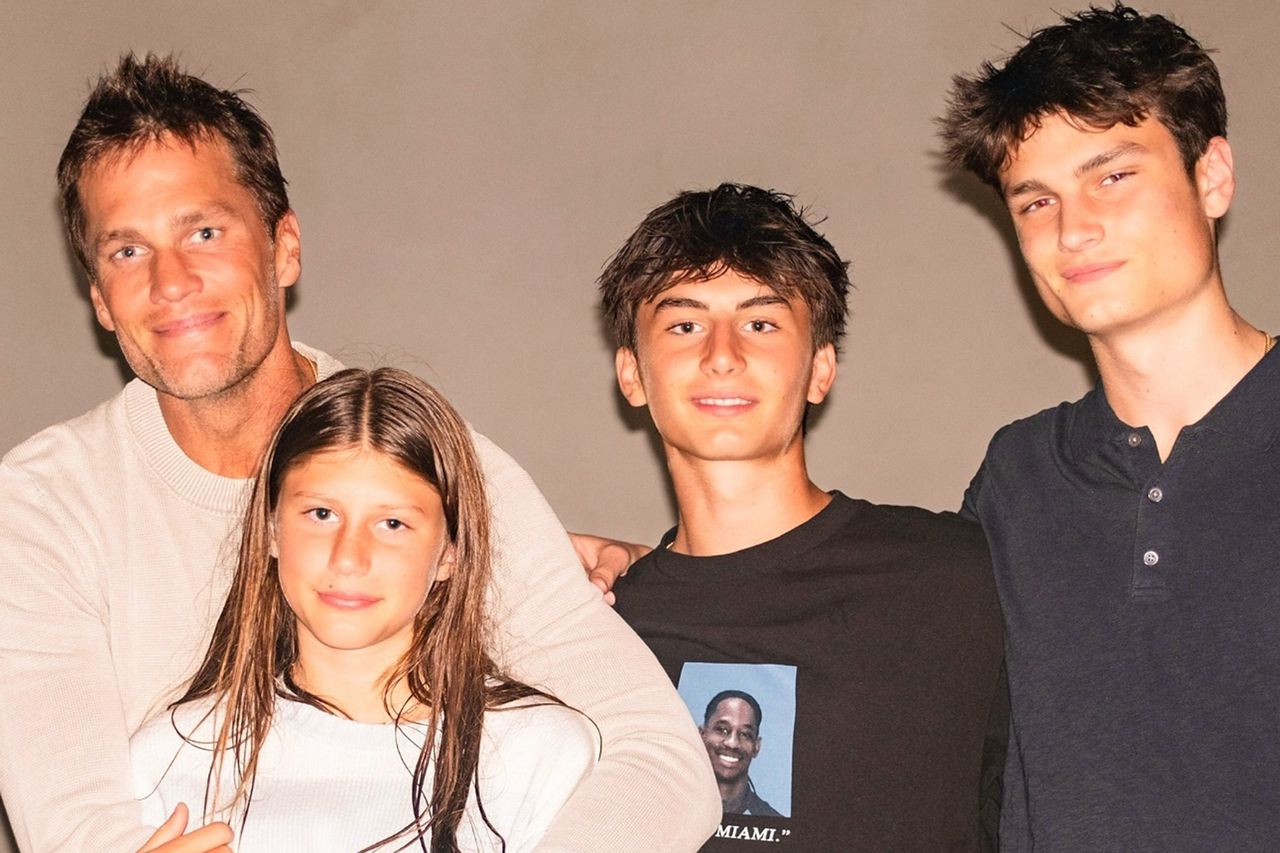 Tom Brady with his three children.Credit: Tom Brady/Instagram