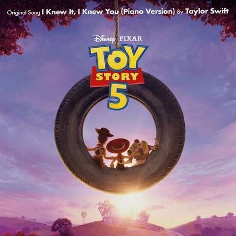 A promo poster for Taylor Swift’s ‘Toy Story 5’ song, ‘I Knew It, I Knew You’ (2026)Credit: Disney/Pixar