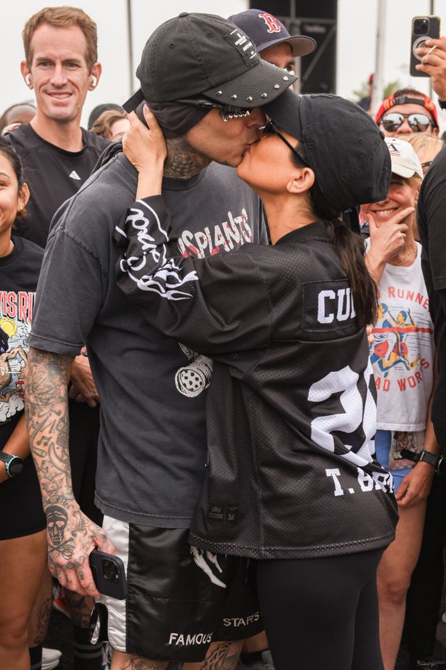 Travis Barker and Kourtney Kardashian attend Travis Barker's Run Travis Run: A Run & Wellness Experience at The Kia Forum on July 6, 2024 in Inglewood, Calif.Credit: Olivia Wong/Getty