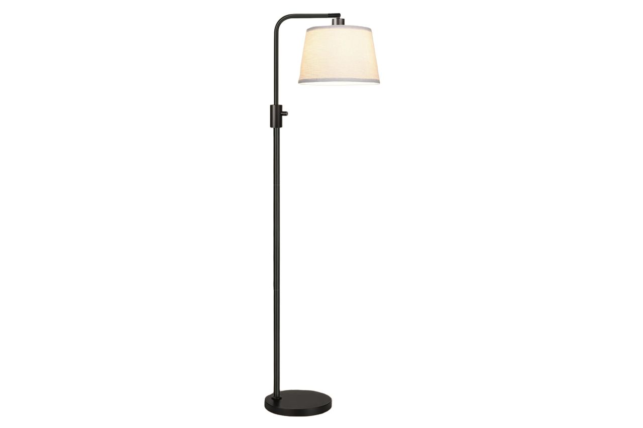 Dimmable Floor Lamp, 1000 Lumens LED Edison Bulb Included, Arc Floor Lamps for Living Room Modern Standing Lamp with Linen Shade, Tall Lamp for Bedroom Office Dining Room- Black Credit: Amazon