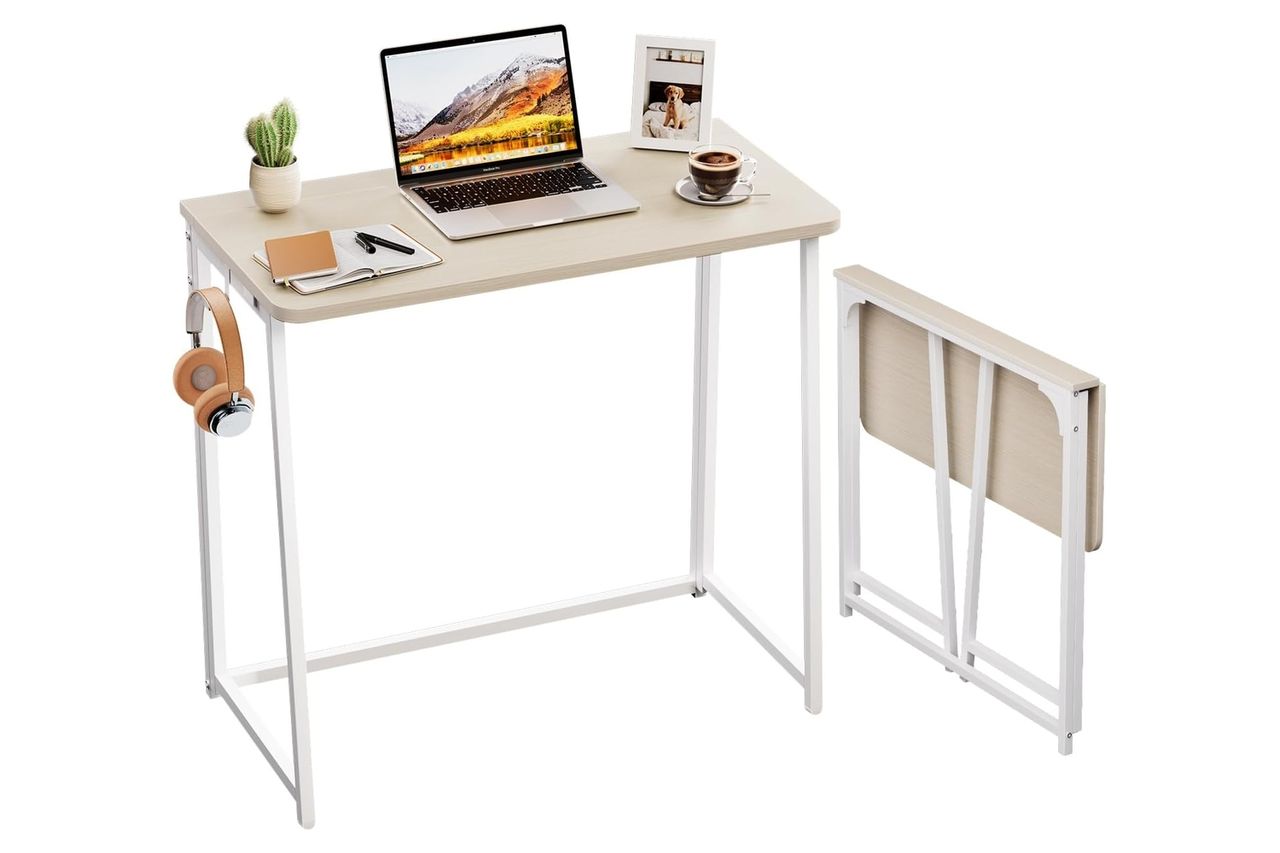 WOHOMO Folding Desk, Small Foldable Desk 31.5 Credit: Amazon