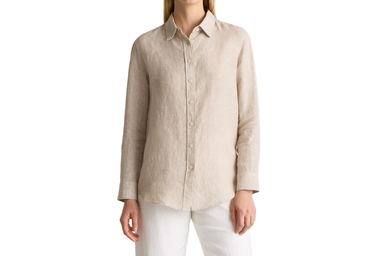 100% European Linen Shirt in Flax Credit: Quince
