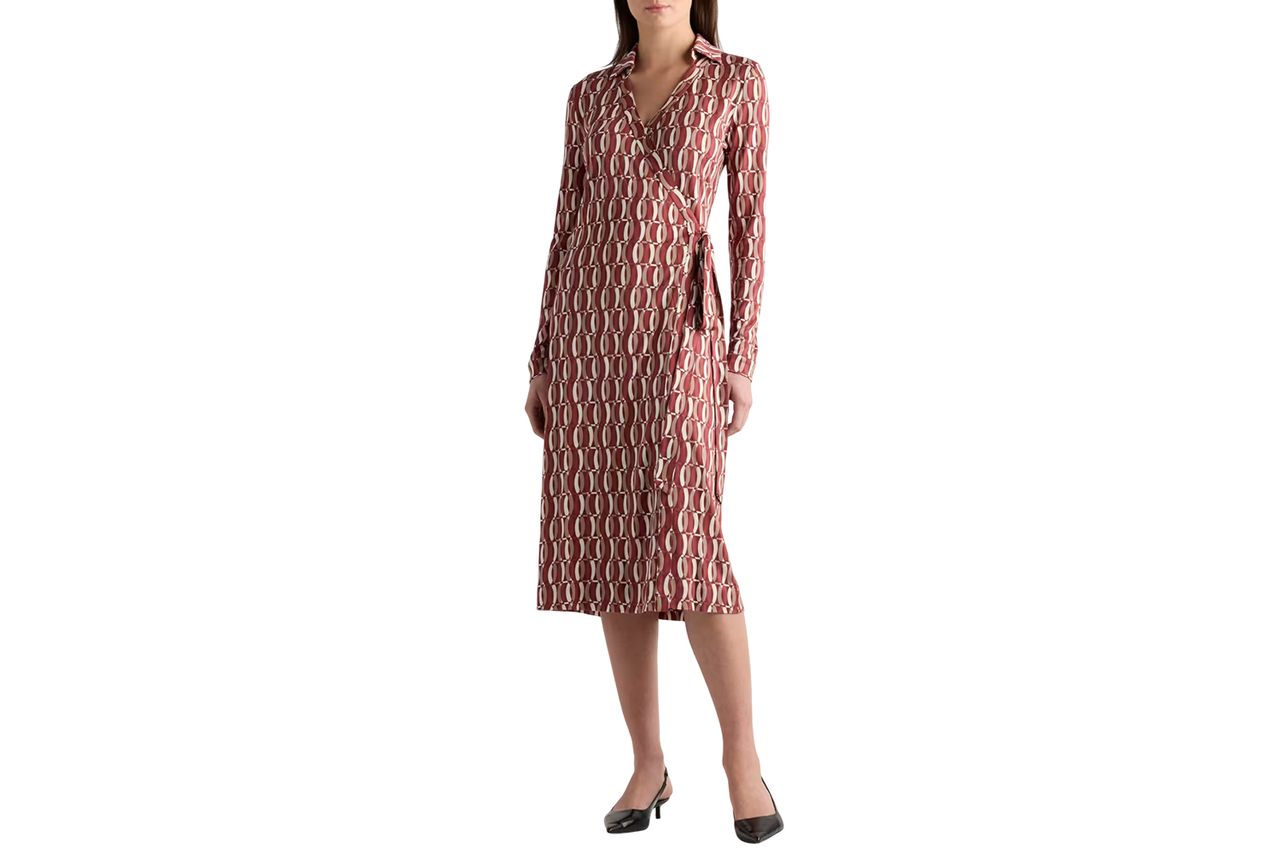 100% Silk Jersey Midi Wrap Dress Credit: Quince