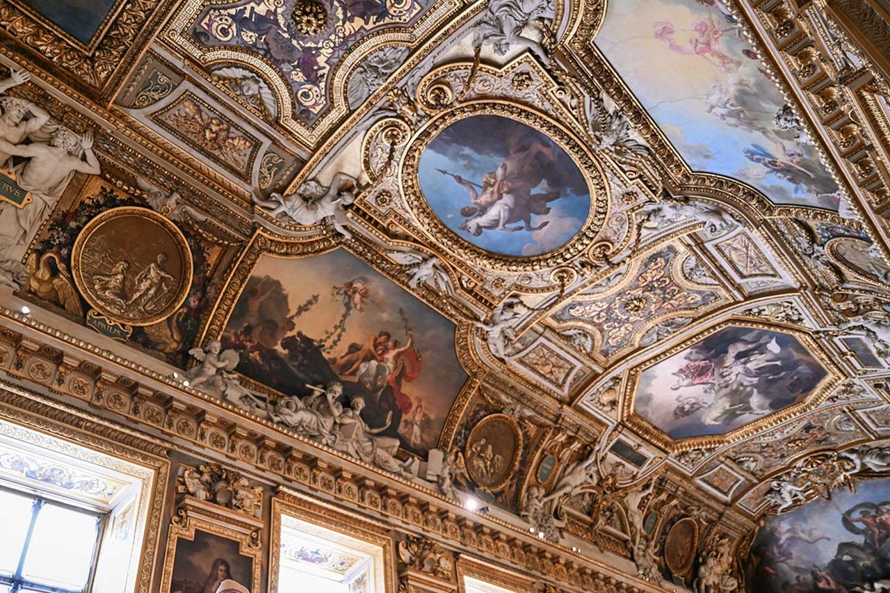 The Apollo Gallery in the Louvre in Paris on July 22, 2026.Credit: LOU BENOIST / POOL / AFP via Getty