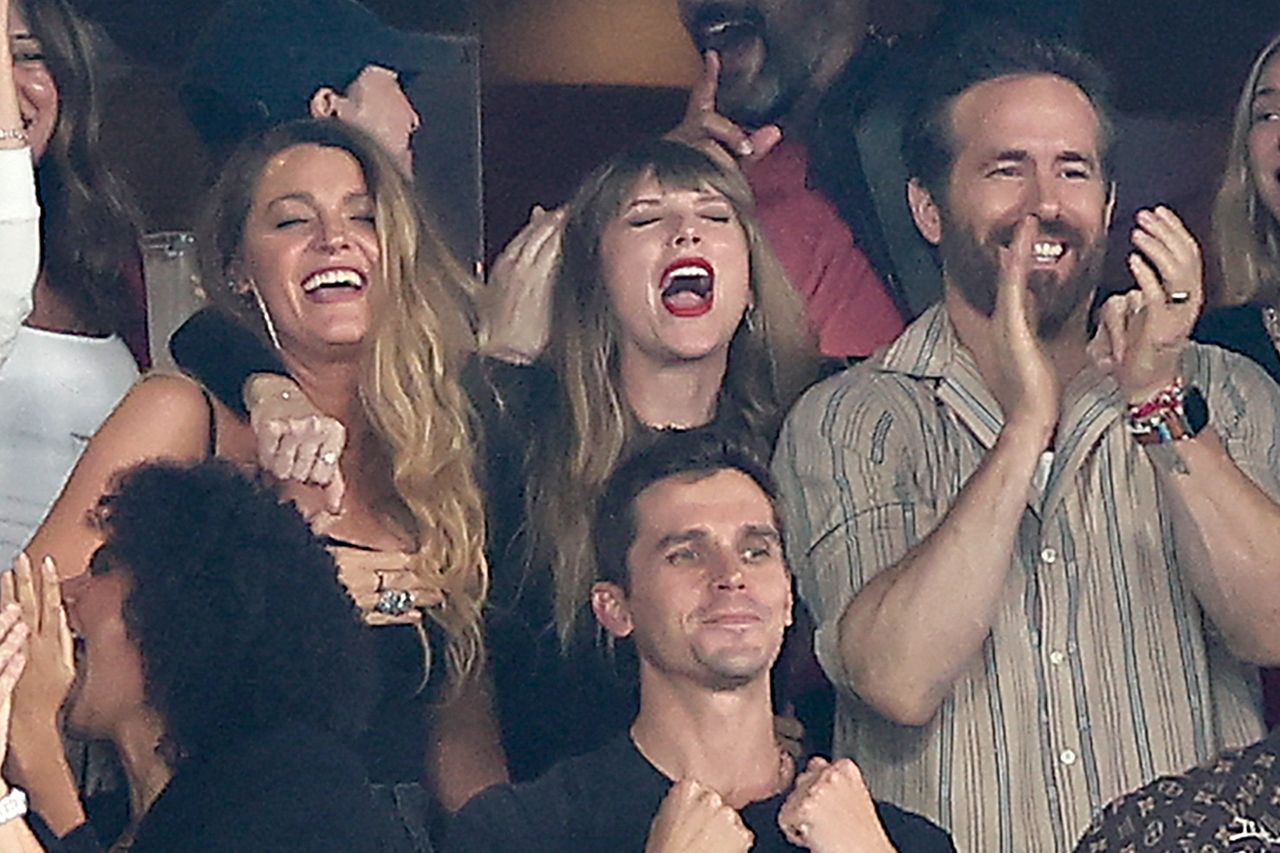 Blake Lively, Taylor Swift, Ryan ReynoldsCredit: AP Photo/Adam Hunger
