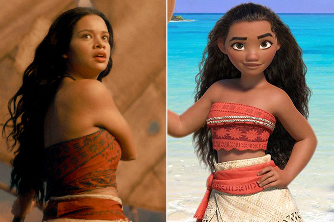 CATHERINE LAGA’AIA as Moana Catherine Laga’aia in ‘Moana’ 2026; ‘Moana’ 2016Credit: Disney (2)