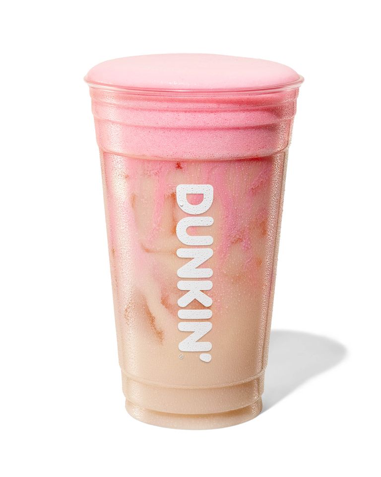 Kylie Jenner Brings the ‘Playful’ and ‘Confident’ King Kylie Era ’Back to Life’ in New Dunkin’ Drink Collection Dunkin’s Vanilla Pink Cloud LatteCredit: Dunkin'