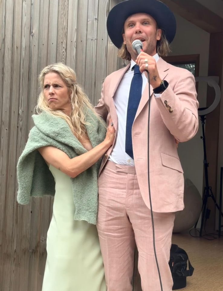 Emily Bett Rickards Marries Riley Howlett Emily Bett Rickards marries Riley HowlettCredit: Carina Adly MacKenzie/Instagram