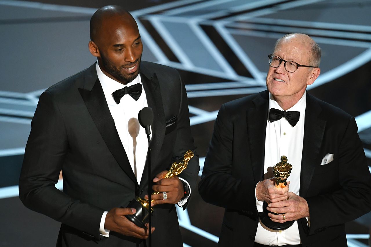 Kobe Bryant (left) and Glen Keane (right) in March 2018Credit: Kevin Winter/Getty