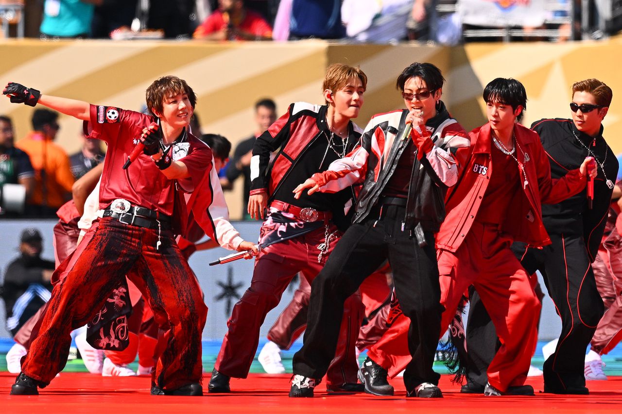 BTS BTS performs at the 2026 FIFA World Cup finalCredit: Tom Weller/picture alliance via Getty