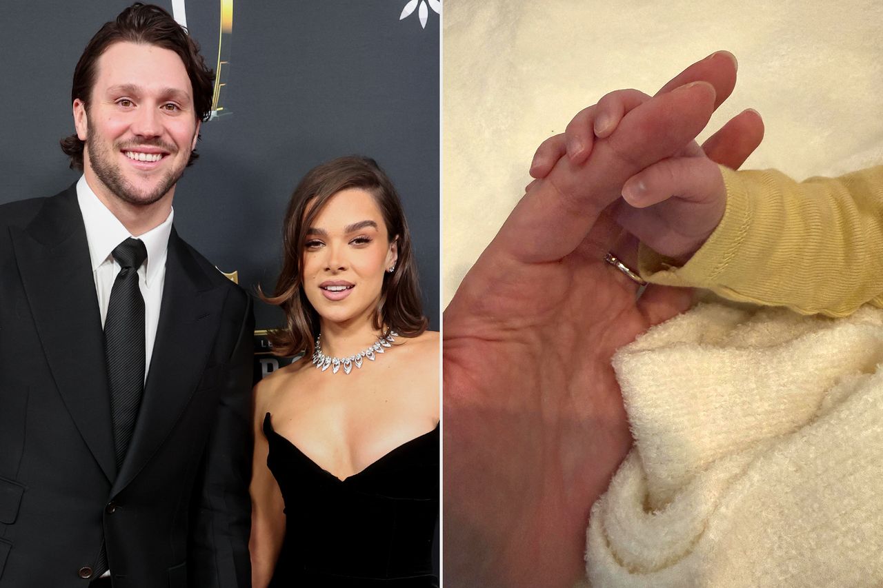 Josh Allen, Hailee Steinfeld at the 14th Annual NFL Honors; Hailee Steinfeld Celebrates Her First Mother's Day as a Mom Since Welcoming Baby Girl Josh Allen and Hailee Steinfeld; Hailee Steinfeld shares first photo with daughter HarperCredit: Christopher Polk/Variety via Getty; Hailee Steinfeld/Instagram