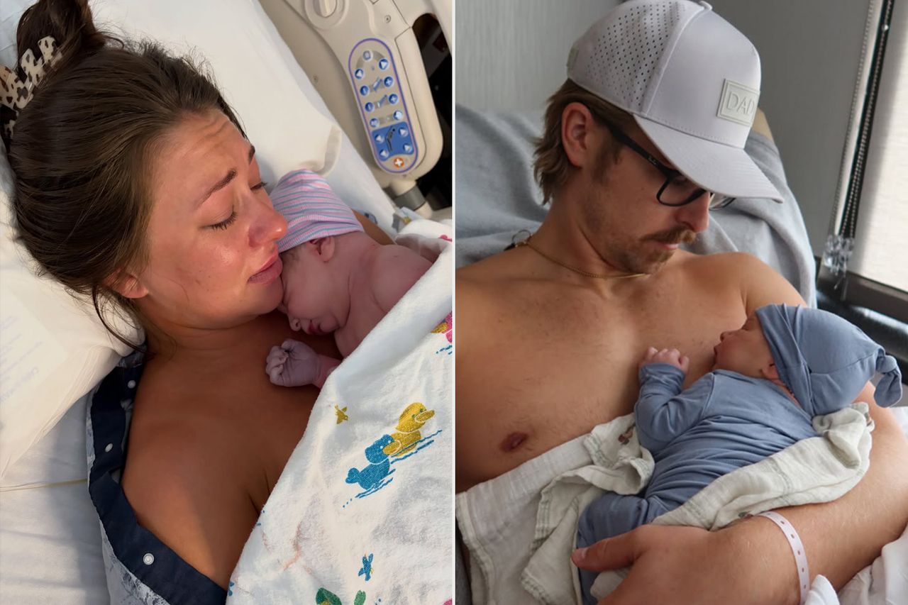 Kelcey Wetterberg Kelcey Wetterberg and Nate Crnkovich holding their newborn baby JackCredit: Kelcey Wetterberg/instagram