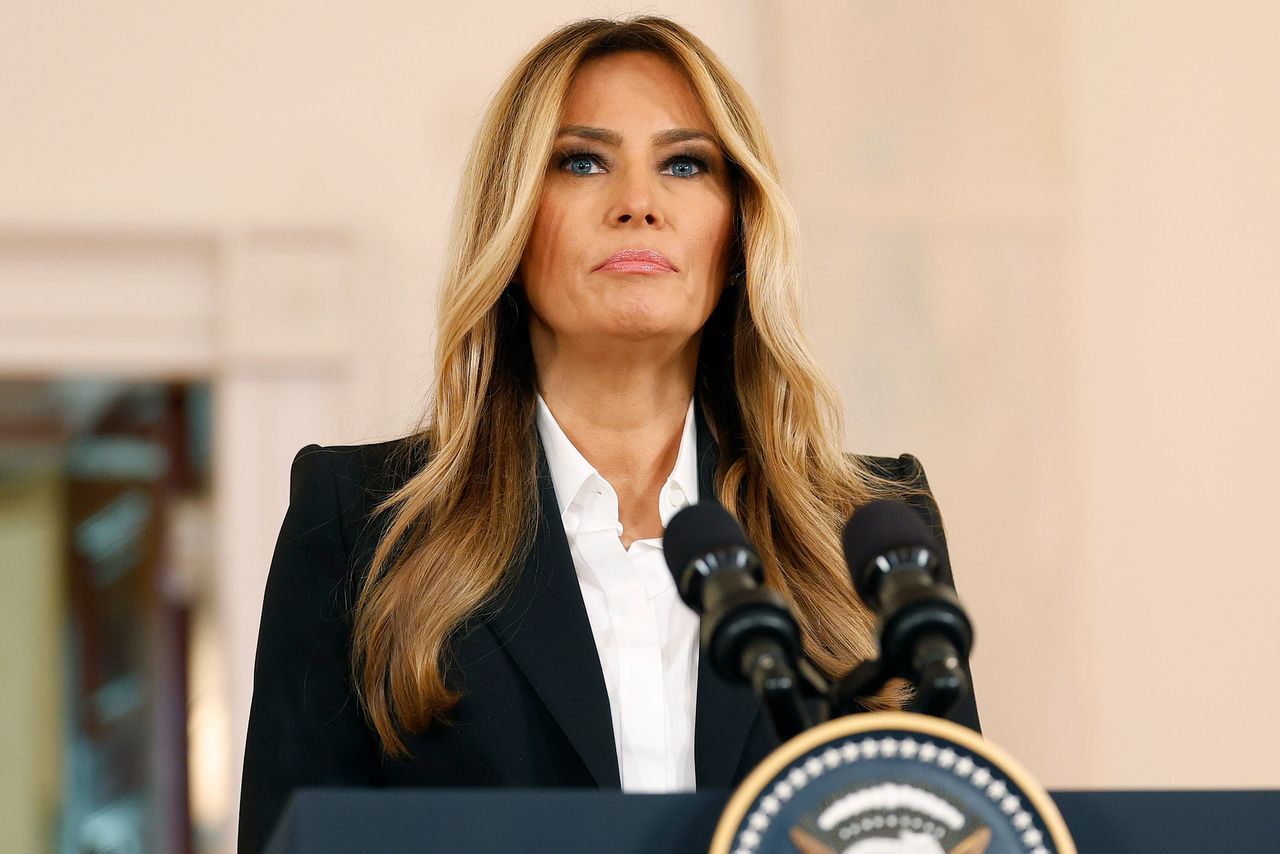 First lady Melania Trump in the Grand Foyer at the White House on October 10, 2025 in WashingtonCredit: Kevin Dietsch/Getty
