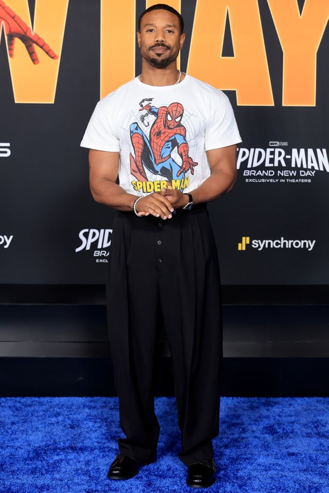 Michael B. Jordan attends the Los Angeles Premiere Of Columbia Pictures’ “Spider-Man: Brand New Day” at Dolby Theatre on July 27, 2026Credit: Amy Sussman/Getty