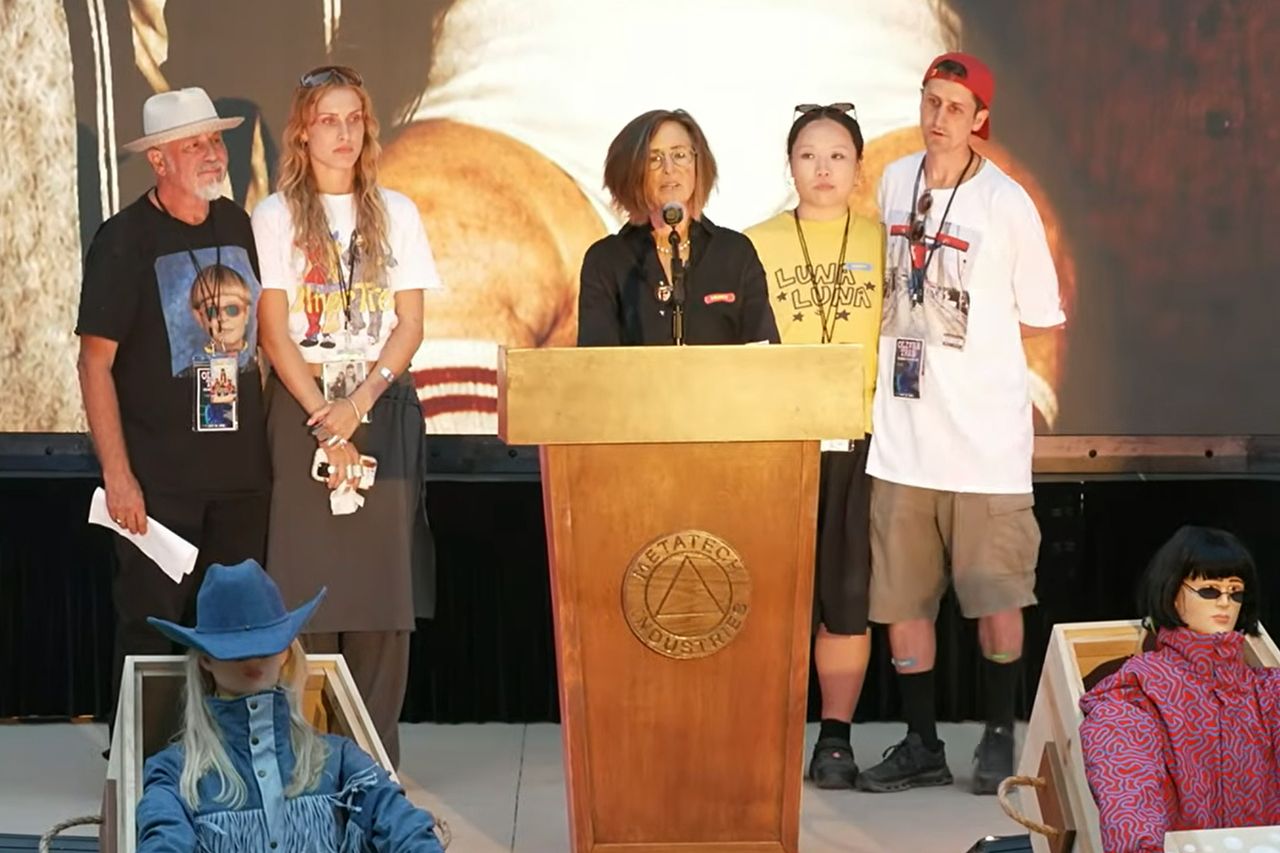 Christine Begin Nickell speaks at son Oliver Tree’s celebration of life in July 2026Credit: Oliver Tree/Youtube