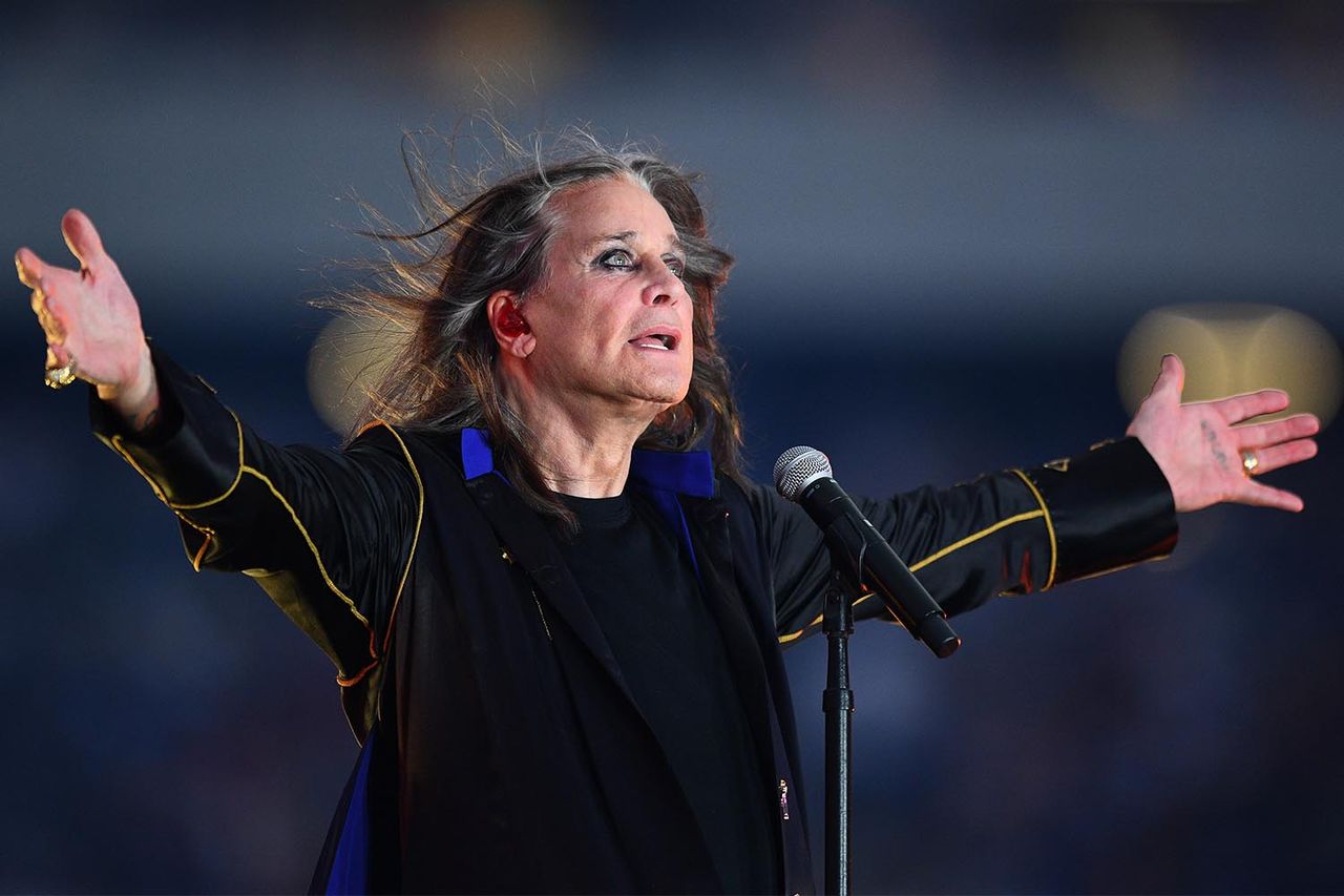 Ozzy Osbourne performs at halftime during an NFL game on September 8, 2022, at SoFi Stadium in Inglewood, CA.Credit: Brian Rothmuller/Icon Sportswire via Getty