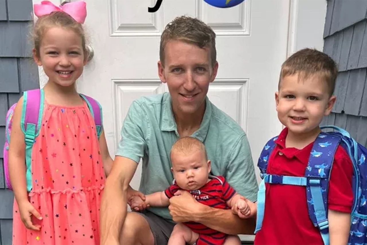 Patrick Clancy and his kids.Credit: gofundme