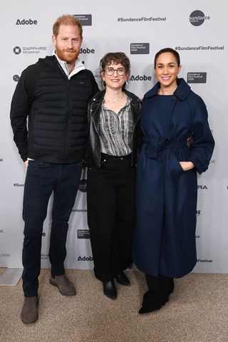 Prince Harry, Alysa Nahmias and Meghan Markle during the Sundance Film Festival on Jan. 25, 2026Credit: Cindy Ord/Getty
