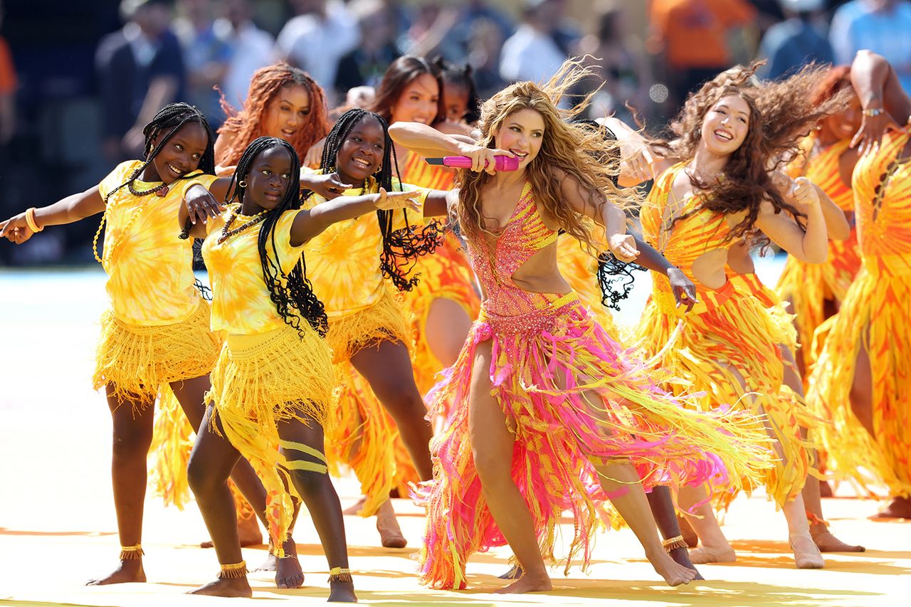 Shakira performs during FIFA World Cup 2026⢠Topps Final Halftime Show Shakira at 2026 FIFA World Cup FinalCredit: Kevin Kane/Getty for Global Citizen