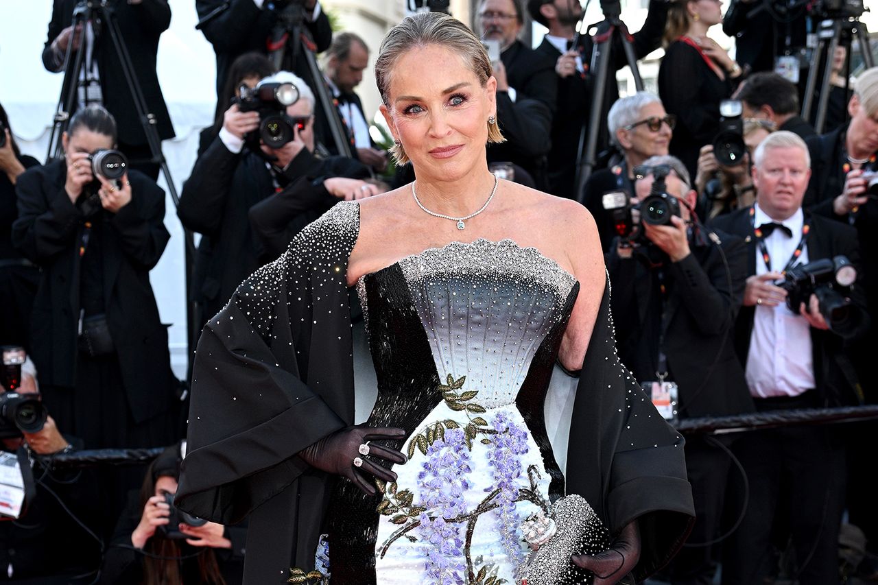 Sharon Stone poses in a formal gown at an event photographers in the background Sharon Stone at 79th annual Cannes Film FestivalCredit: Kristy Sparow/Getty
