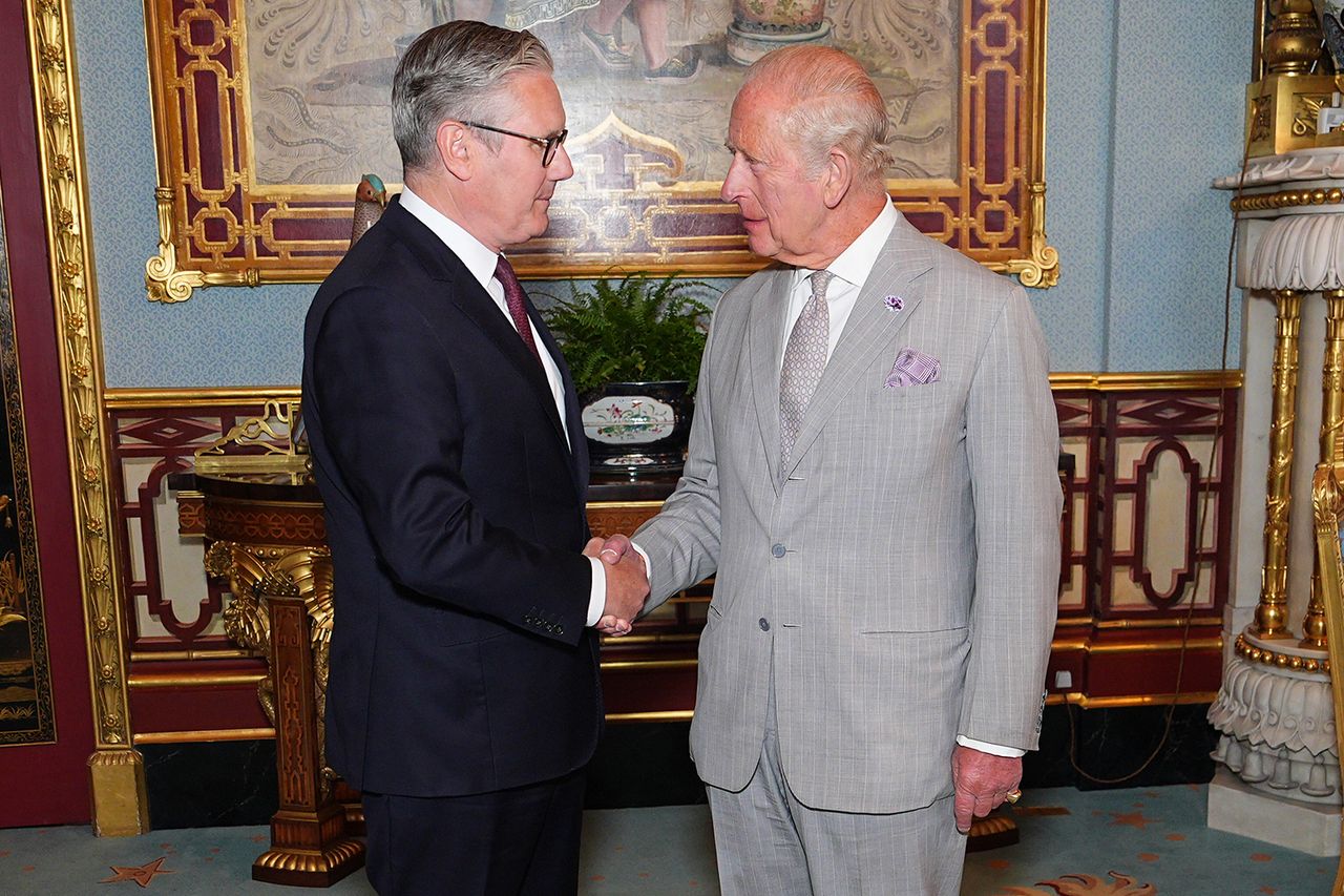 King Charles III welcomes outgoing Prime Minister Sir Keir Starmer, during an audience at Buckingham Palace, King Charles says farewell to outgoing Prime Minister Keir Starmer at Buckingham Palace on July 20, 2026Credit: Aaron Chown - Pool/Getty