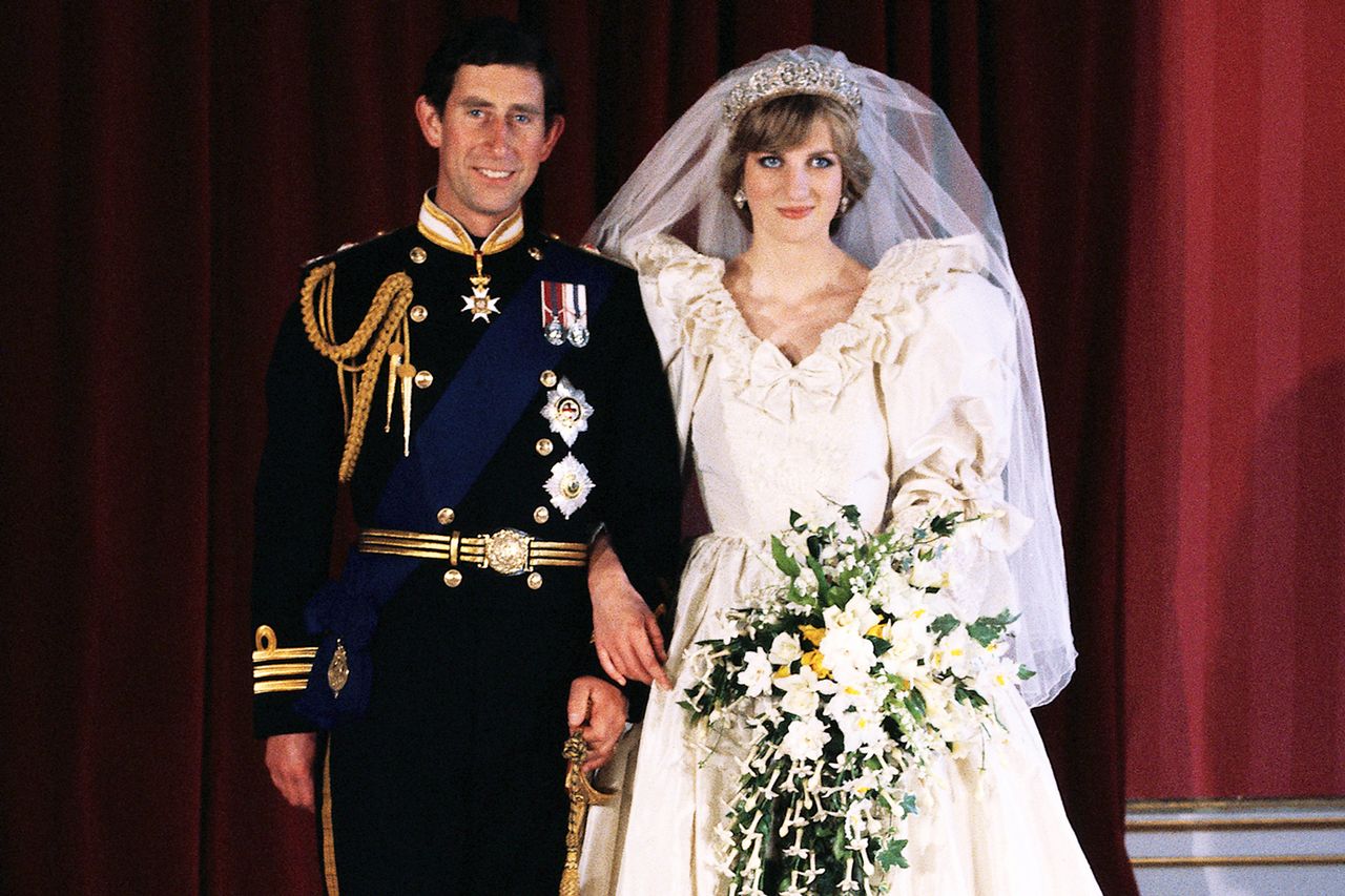 Diana and Charles during their wedding on July 29, 1981 in St. Pauls Cathedral, LondonCredit: David Levenson/Getty