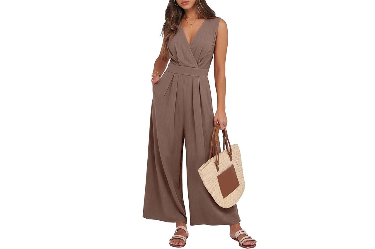 Anrabess Sleeveless V-Neck Jumpsuit Credit: Amazon