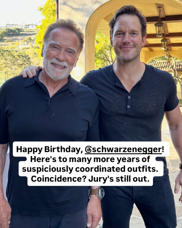 Chris Pratt and his father-in-law, Arnold SchwarzeneggerCredit: Chris Pratt/Instagram
