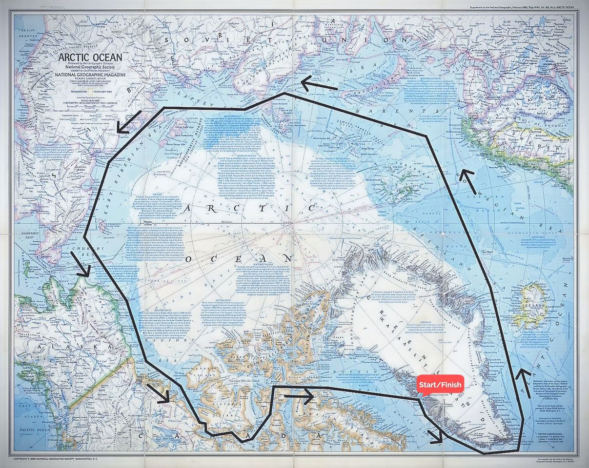 Sailor Sets Out on 10,000-Mile Journey to Become First Person to Complete a Solo, Nonstop Circumnavigation of the Arctic Ocean Matt Rutherford’s sailing tripCredit: Courtesy of Matt Rutherford