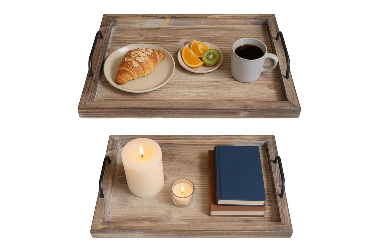 Besti Rustic Vintage Food Serving Trays Credit: Amazon
