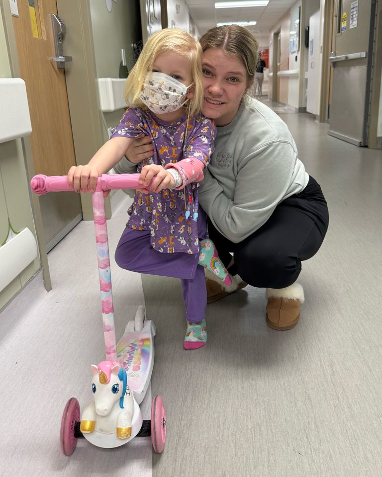 Toddler Receives Life-Saving Bone Marrow Donation from Sister Emma and Amanda Meline.Credit: Amanda Meline