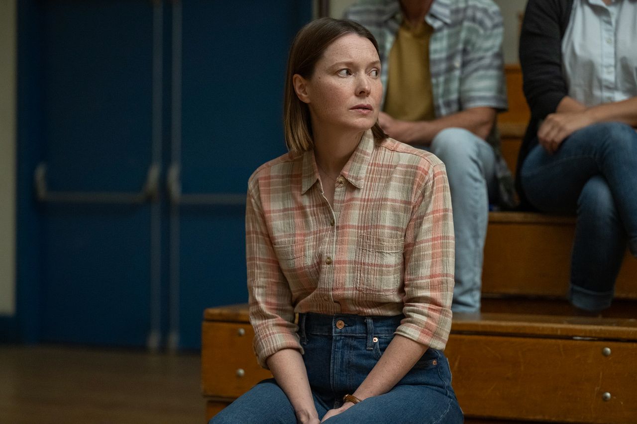 Samantha Sloyan seated indoors looking to the side Samantha Sloyan in ‘Carrie’ (2026)Credit: Amazon