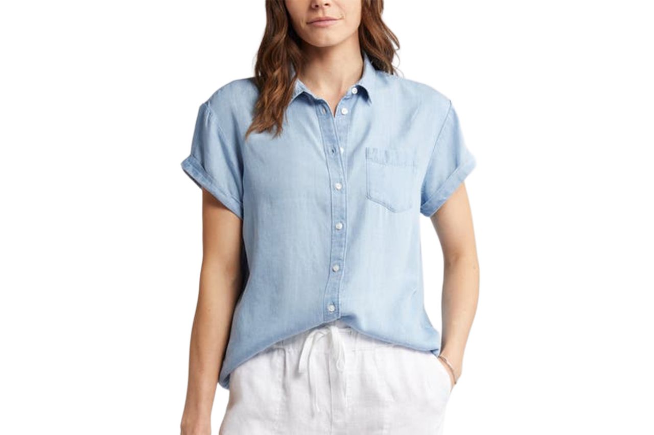 Chambray Camp Shirt (Regular, Plus & Petite) Caslon® Credit: Nordstrom