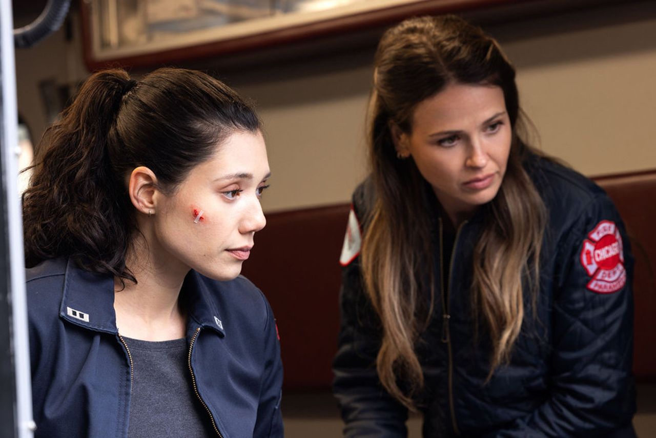 Hanako Greensmith as Violet Mikami and Jocelyn Hudon as Lizzie Novak on ‘Chicago Fire’Credit: George Burns Jr/NBC