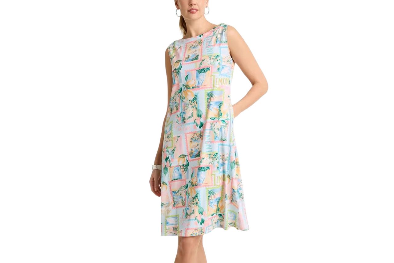 Chicos Jersey Knit Positano Shift Dress Credit: Chicos