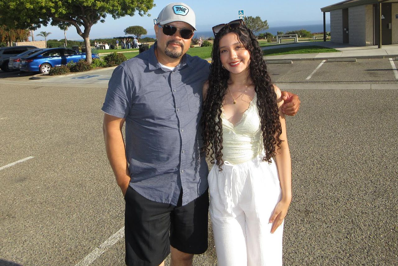 College Student Asked for More Sunlight in Her Bedroom, Then Her Dad Started Cutting Into the Ceiling Jhoanna Martinez and her dadCredit: Jhoanna Martinez