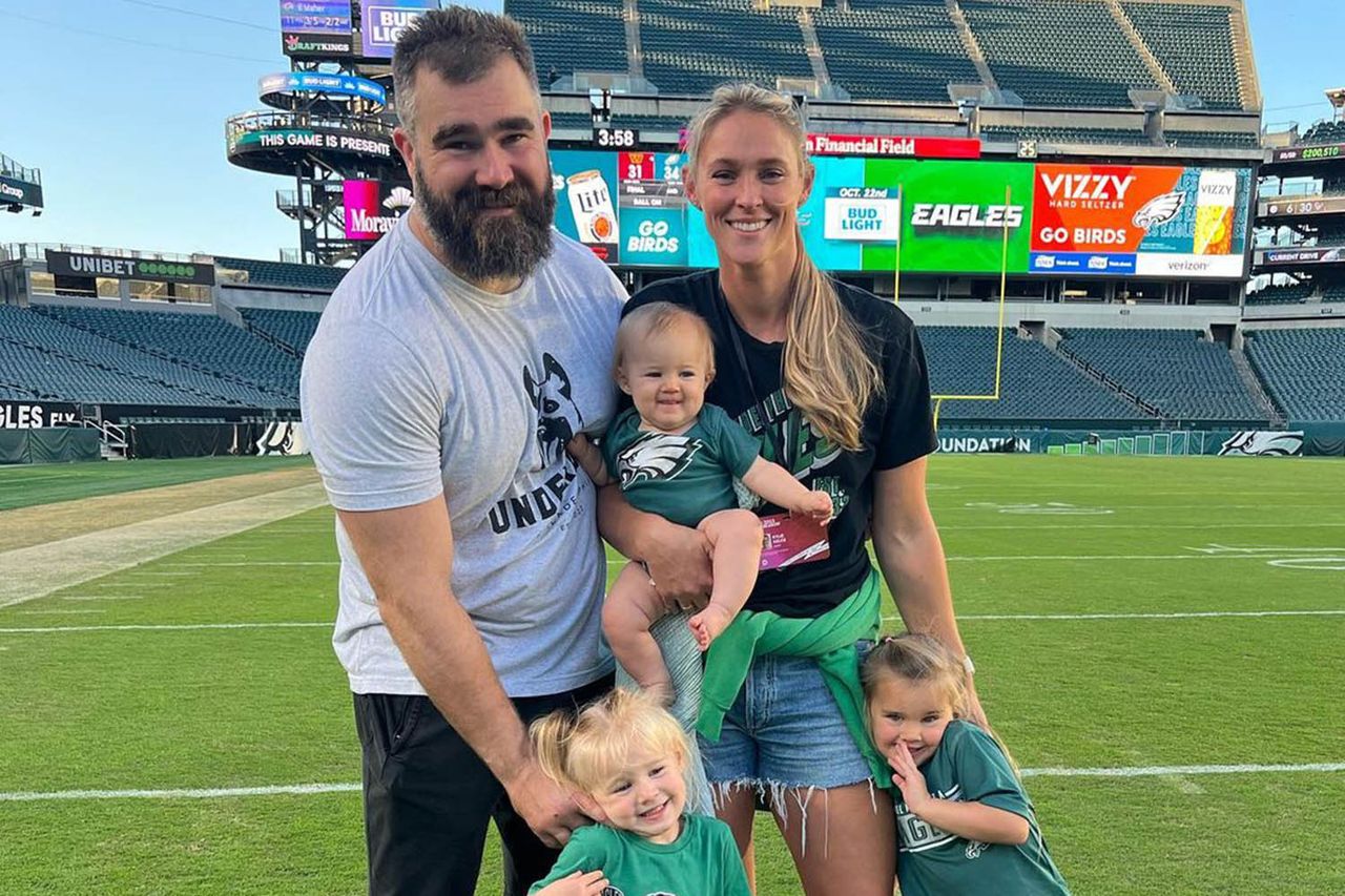 Jason and Kylie Kelce with their three eldest kidsCredit: Kylie Kelce/Instagram