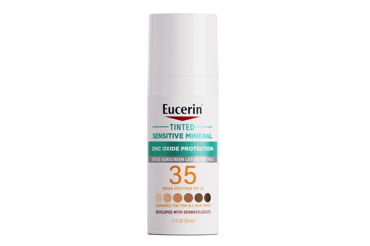 Eucerin Sun Tinted Mineral Face Sunscreen Lotion Credit: CVS