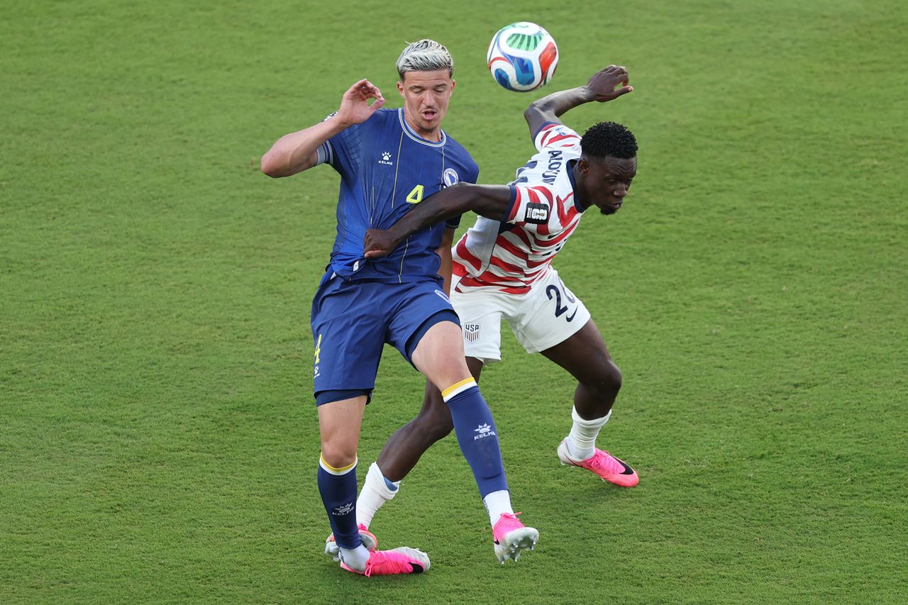 Folarin Balogun gets a red card foul a during the FIFA World Cup match between USA and Bosnia and Herzegovina on July 01, 2026 in Santa Clara, California. Folarin Balogun gets a red card foul during the FIFA World Cup match between USA and Bosnia and Herzegovina on July 01, 2026, in Santa Clara, CalifCredit: Michael Steele/Getty