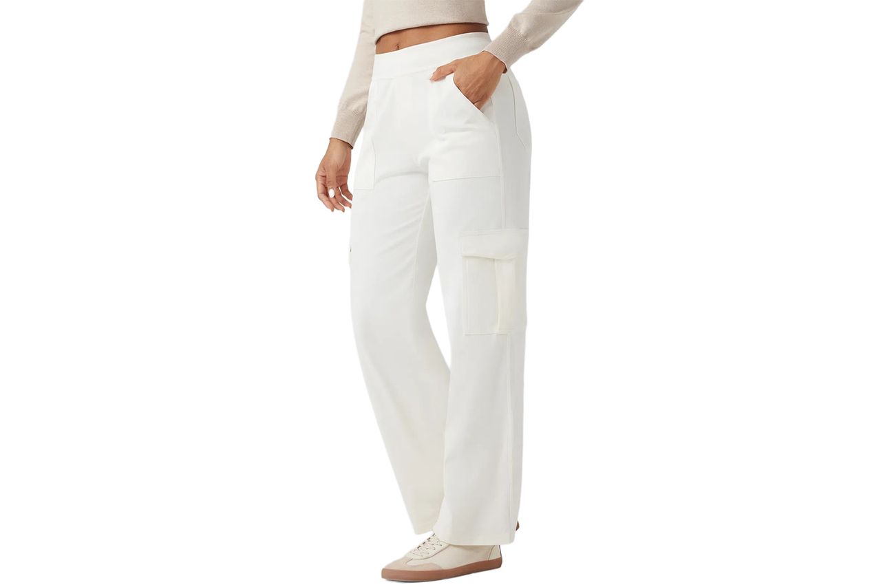 Halara Flex™ Mid Rise Pockets Straight Leg Casual Cargo Jeans Credit: Halara