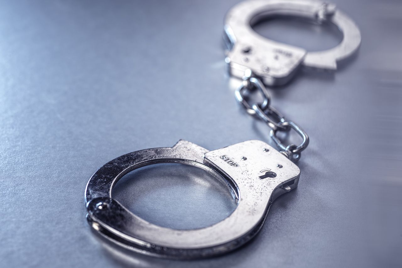 Handcuffs - stock photo Handcuffs (stock image)Credit: TEK IMAGE/SCIENCE PHOTO LIBRARY/Getty