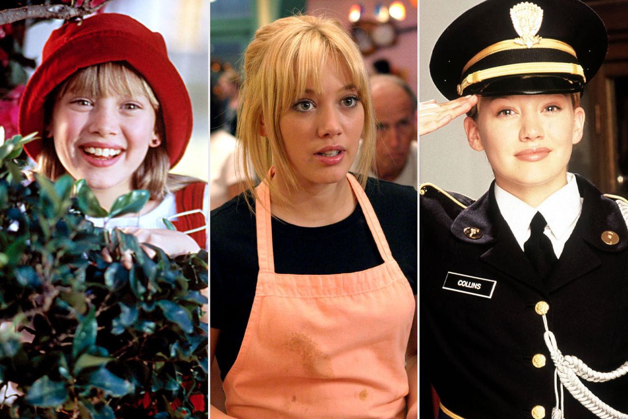 Hilary Duff in ‘Casper Meets Wendy,’ ‘A Cinderella Story’ and ‘Cadet Kelly.’Credit: Everett (3)