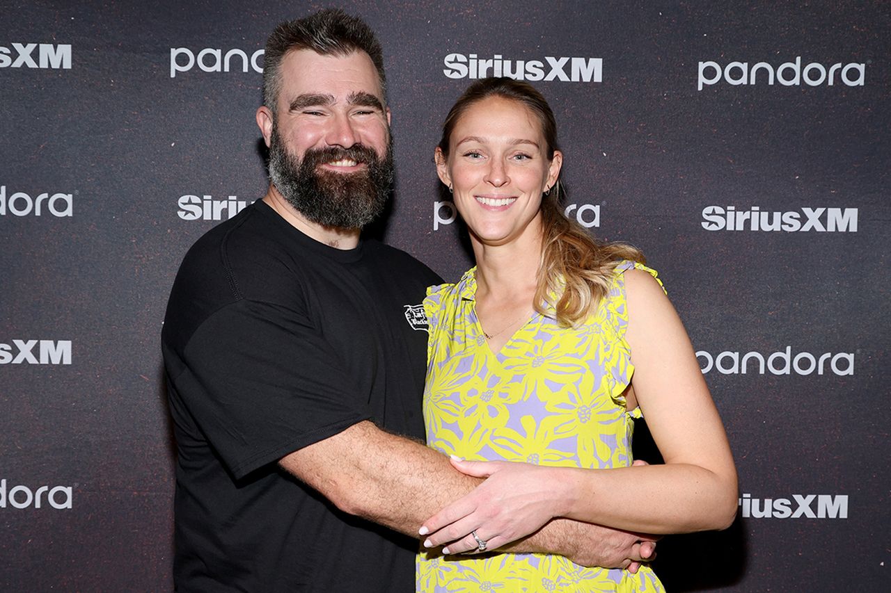 Jason Kelce and Kylie Kelce.Credit: Mike Coppola/Getty