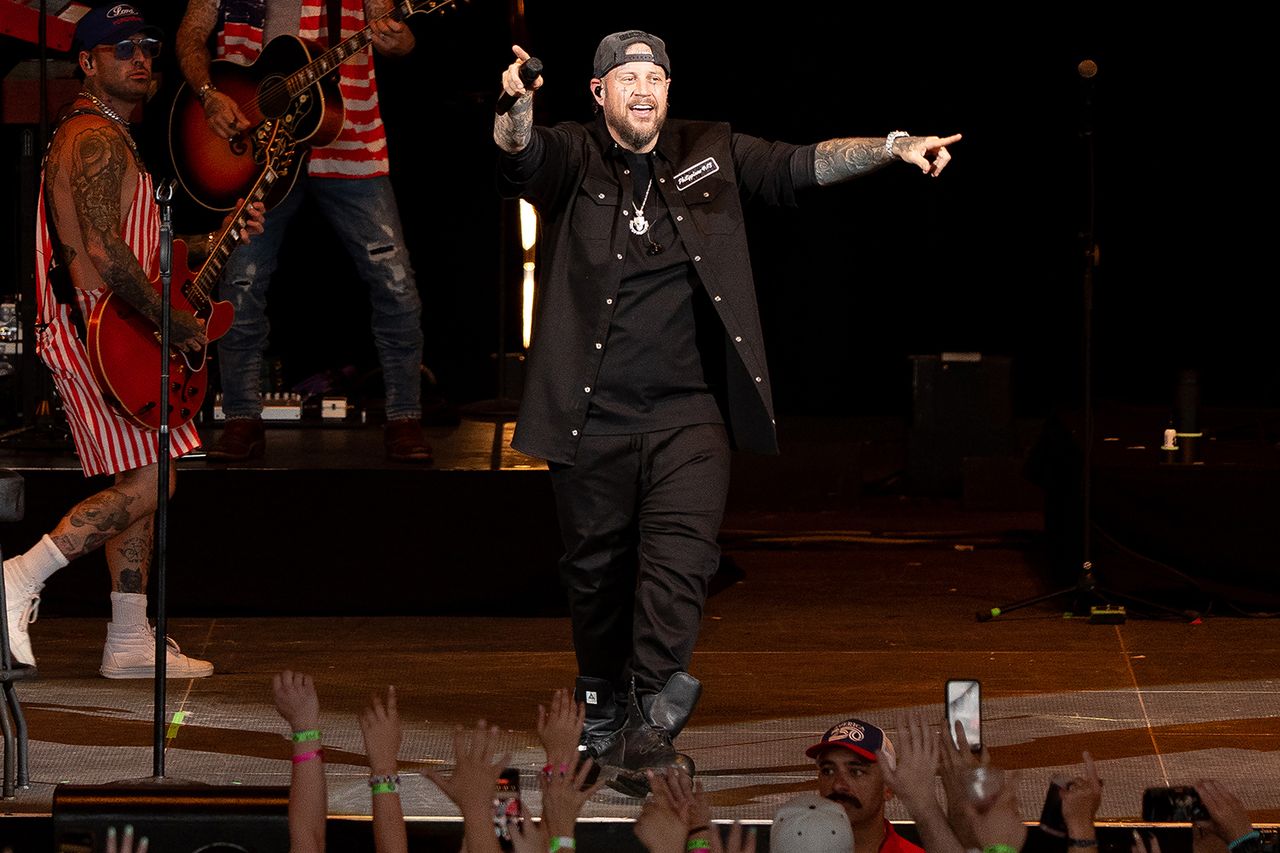 Jelly Roll performs at Milwaukee’s Summerfest 2026 at Henry Maier Festival Park on July 4.Credit: Joshua Applegate/Getty