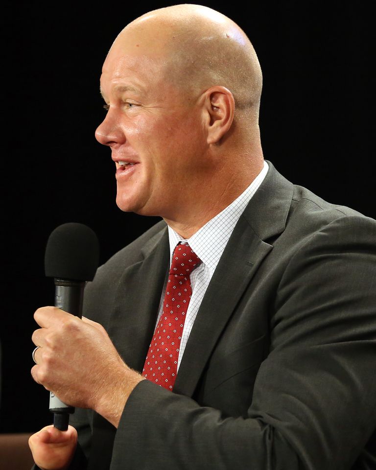 Jim Abbott speaking during the 2015 Sports Diversity & Inclusion SymposiumCredit: Alex Trautwig/MLB via Getty