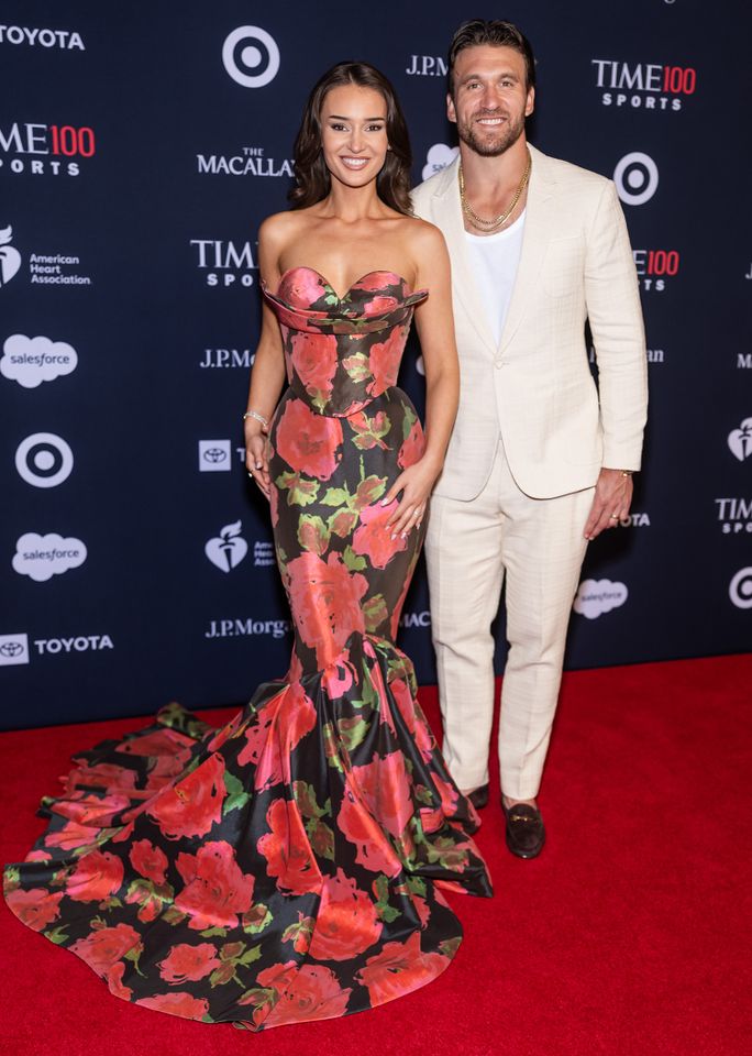 Kristin and Kyle Juszczyk attend the TIME100 Sports Gala at Pier 60 in New York City on July 16, 2026Credit: TheStewartofNY/FilmMagic