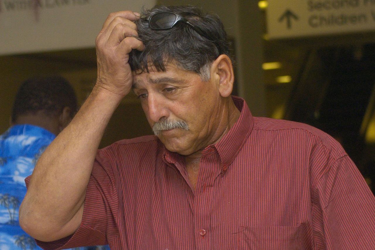 Dennis Rocha leaves the San Mateo County Courthouse in 2004.Credit: Debbie Noda-Pool/Getty